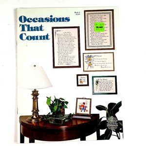 Gloria & Pat Occasions That Count Cross Stitch Birthday Anniversary Marriage Vtg